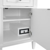 Lorelai 60" Double Vanity, Bright White w/ 3 CM Victorian Silver Silestone Top w/FreePower Wireless Charger