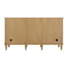 Lorelai 60" Double Vanity, Light Natural Oak w/ 3 CM Eternal Jasmine Pearl Silestone Top