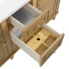 Lorelai 60" Double Vanity, Light Natural Oak w/ 3 CM Eternal Jasmine Pearl Silestone Top