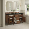 Lorelai 60" Double Vanity, Mid-Century Walnut, w/ 3 CM Phantome Eclos Top