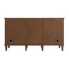 Lorelai 60" Double Vanity, Mid-Century Walnut, w/ 3 CM Phantome Eclos Top