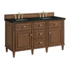 Lorelai 60" Double Vanity, Mid-Century Walnut, w/ 3 CM Phantome Eclos Top
