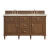 Lorelai 60" Double Vanity, Mid-Century Walnut, w/ 3 CM Tajnar Eclos Top