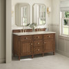 Lorelai 60" Double Vanity, Mid-Century Walnut, w/ 3 CM Tajnar Eclos Top