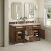 Lorelai 60" Double Vanity, Mid-Century Walnut, w/ 3 CM Tajnar Eclos Top