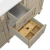 Lorelai 60" Double Vanity, Whitewashed Oak w/ 3 CM Ethereal Noctis Silestone Top