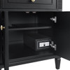 Lorelai 72" Double Vanity, Black Onyx w/ 3 CM White Zeus Silestone Top