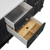 Lorelai 72" Double Vanity, Black Onyx w/ 3 CM White Zeus Silestone Top