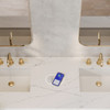 Lorelai 72" Double Vanity, Black Onyx w/ 3 CM Ethereal Noctis Silestone Top w/FreePower Wireless Charger