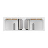 Lorelai 72" Double Vanity, Bright White w/ 3 CM Charcoal Soapstone Silestone Top