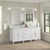 Lorelai 72" Double Vanity, Bright White w/ 3 CM Lime Delight Silestone Top