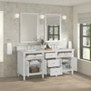 Lorelai 72" Double Vanity, Bright White w/ 3 CM Lime Delight Silestone Top