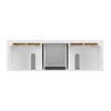 Lorelai 72" Double Vanity, Bright White w/ 3 CM Victorian Silver Silestone Top w/FreePower Wireless Charger