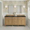 Lorelai 72" Double Vanity, Light Natural Oak, w/ 3 CM Phantome Eclos Top