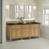 Lorelai 72" Double Vanity, Light Natural Oak, w/ 3 CM Phantome Eclos Top