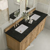 Lorelai 72" Double Vanity, Light Natural Oak, w/ 3 CM Phantome Eclos Top