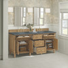 Lorelai 72" Double Vanity, Light Natural Oak w/ 3 CM Parisien Bleu Silestone Top w/FreePower Wireless Charger