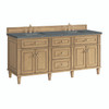 Lorelai 72" Double Vanity, Light Natural Oak w/ 3 CM Parisien Bleu Silestone Top w/FreePower Wireless Charger