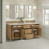 Lorelai 72" Double Vanity, Light Natural Oak, w/ 3 CM Tajnar Eclos Top w/FreePower Wireless Charger