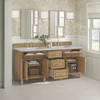 Lorelai 72" Double Vanity, Light Natural Oak w/ 3 CM Victorian Silver Silestone Top w/FreePower Wireless Charger
