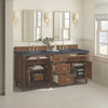 Lorelai 72"Double Vanity, Mid-Century Walnut w/ 3 CM Charcoal Soapstone Silestone Top