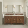 Lorelai 72" Double Vanity, Mid-Century Walnut, w/ 3 CM Tajnar Eclos Top
