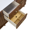 Lorelai 72"Double Vanity, Mid-Century Walnut w/ 3 CM Eternal Jasmine Pearl Silestone Top w/FreePower Wireless Charger