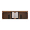 Lorelai 72" Double Vanity, Mid-Century Walnut, w/ 3 CM Siberian Silestone Top w/FreePower Wireless Charger