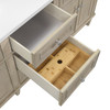 Lorelai 72" Double Vanity, Whitewashed Oak w/ 3 CM Eternal Jasmine Pearl Silestone Top w/FreePower Wireless Charger