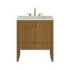 Hudson 30" Single Vanity, Honey Oak w/ 3 CM Lime Delight Silestone Top