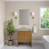 Hudson 30" Single Vanity, Honey Oak w/ 3 CM Victorian Silver Silestone Top