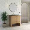 Hudson 30" Single Vanity, Light Natural Oak w/ 3 CM Phantome Eclos Top