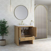 Hudson 30" Single Vanity, Light Natural Oak w/ 3 CM White Zeus Silestone Top