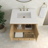 Hudson 30" Single Vanity, Light Natural Oak w/ 3 CM White Zeus Silestone Top