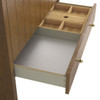 Hudson 36" Single Vanity, Honey Oak w/ Single Hole 3 CM White Zeus Silestone Top and Matching Backsplash