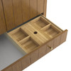 Hudson 36" Single Vanity, Honey Oak w/ 3 CM Parisien Bleu Silestone Top