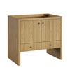 Hudson 36" Single Vanity, Light Natural Oak w/ 3 CM Charcoal Soapstone Top