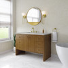 Hudson 48" Single Vanity, Honey Oak w/ 3 CM Lime Delight Silestone Top
