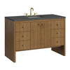 Hudson 48" Single Vanity, Honey Oak w/ 3 CM Parisien Bleu Silestone Top