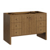 Hudson 48" Single Vanity, Honey Oak w/ 3 CM Victorian Silver Silestone Top w/FreePower Wireless Charger