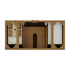 Hudson 48" Single Vanity, Honey Oak w/ 3 CM Victorian Silver Silestone Top w/FreePower Wireless Charger