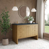 Hudson 48" Single Vanity, Light Natural Oak w/ 3 CM Charcoal Soapstone Top