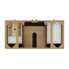 Hudson 48" Single Vanity, Light Natural Oak w/ 3 CM Charcoal Soapstone Top