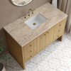 Hudson 48" Single Vanity, Light Natural Oak, w/ 3 CM Tajnar Eclos Top