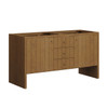 Hudson 60" Double Vanity, Honey Oak w/ 3 CM Parisien Bleu Silestone Top w/FreePower Wireless Charger