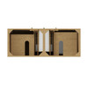 Hudson 60" Double Vanity, Light Natural Oak w/ 3 CM Charcoal Soapstone Top