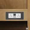 Hudson 60" Double Vanity, Light Natural Oak w/ 3 CM Parisien Bleu Top w/FreePower Wireless Charger