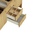 Hudson 60" Double Vanity, Light Natural Oak w/ 3 CM Parisien Bleu Top w/FreePower Wireless Charger