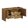 Hudson 60" Single Vanity, Honey Oak w/ 3 CM Carrara Marble Top