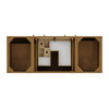 Hudson 60" Single Vanity, Honey Oak w/ 3 CM Charcoal Soapstone Silestone Top